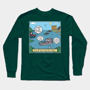 Barge In On A Ferry Long Sleeve T-Shirt